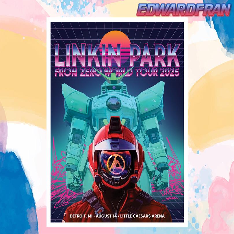 Linkin Park Aug 14 2025 Little Caesars Arena, Detroit, MI Poster