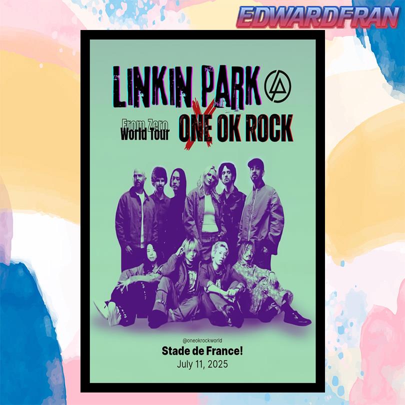 Linkin Park Concert Poster – July 11, 2025 – Paris, France