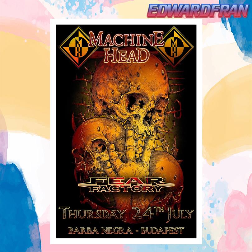 Machine Head Show Barba Negra Budapest July 24 2025 Poster