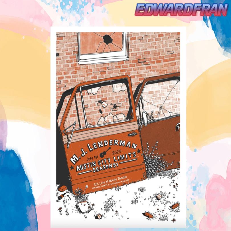 M.J. Lenderman Jul 1st 2025 ACL Live At The Moody Theater Poster