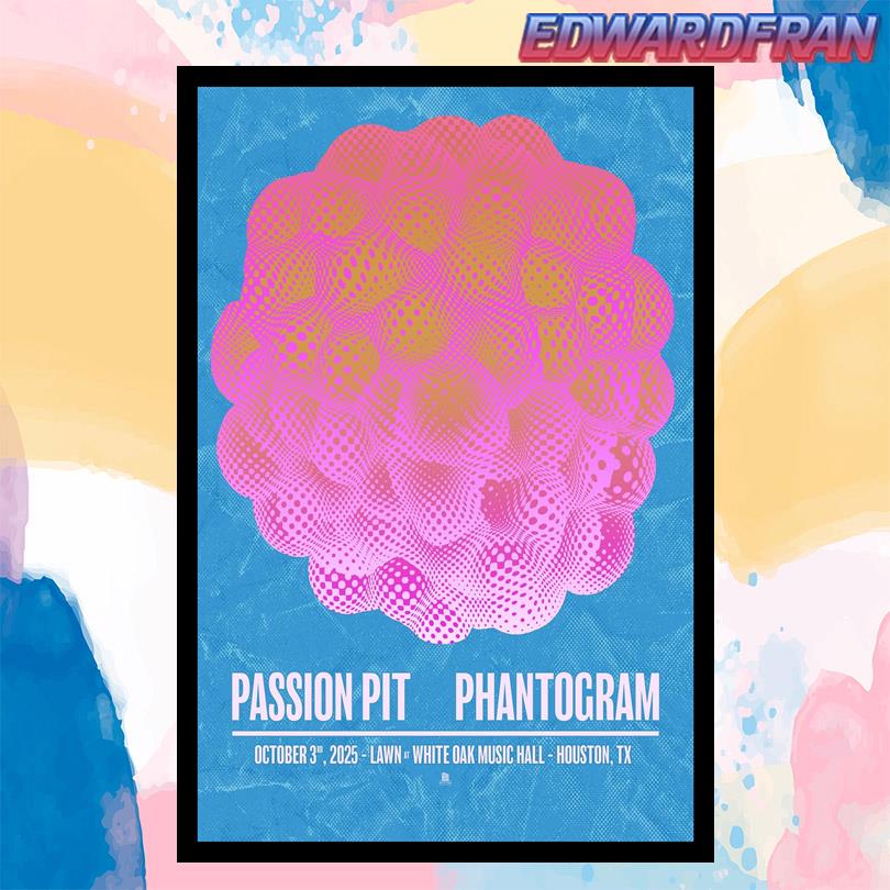 Passion Pit Phantogram Live Show Houston TX 2025 Poster