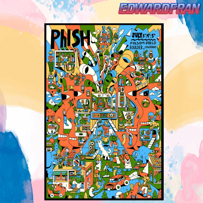 Phish Boulder Colorado Jul 3-5 2025 Poster