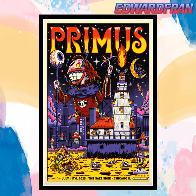 Primus July 11 2025 The Salt Shed Chicago IL Poster