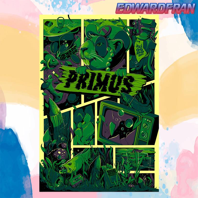 Primus Live Tour Hartford HealthCare Amphitheater Bridgeport CT July 22 2025 Poster