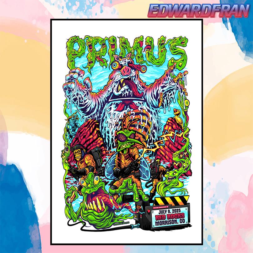 Primus Poster July 9 2025 – Red Rocks Amphitheatre – Morrison CO