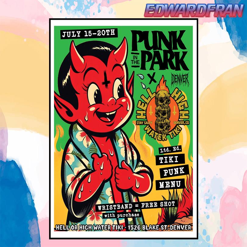 Punk In The Park Poster July 15–20 2025 – Denver, National Western Stockyards