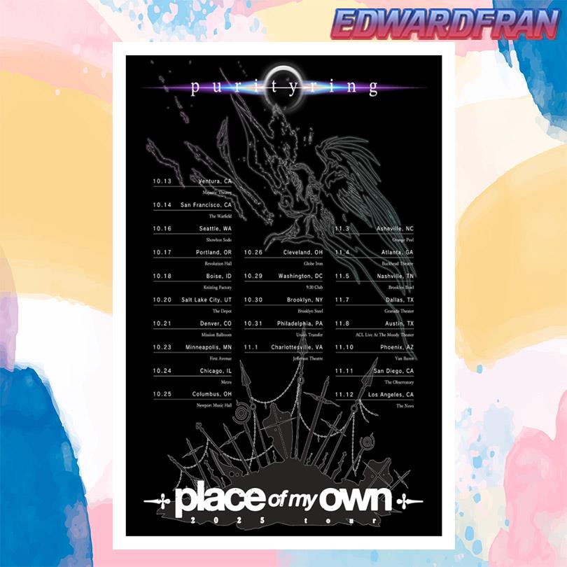 Purity Ring 2025 Poster – Place Of My Own Tour Print