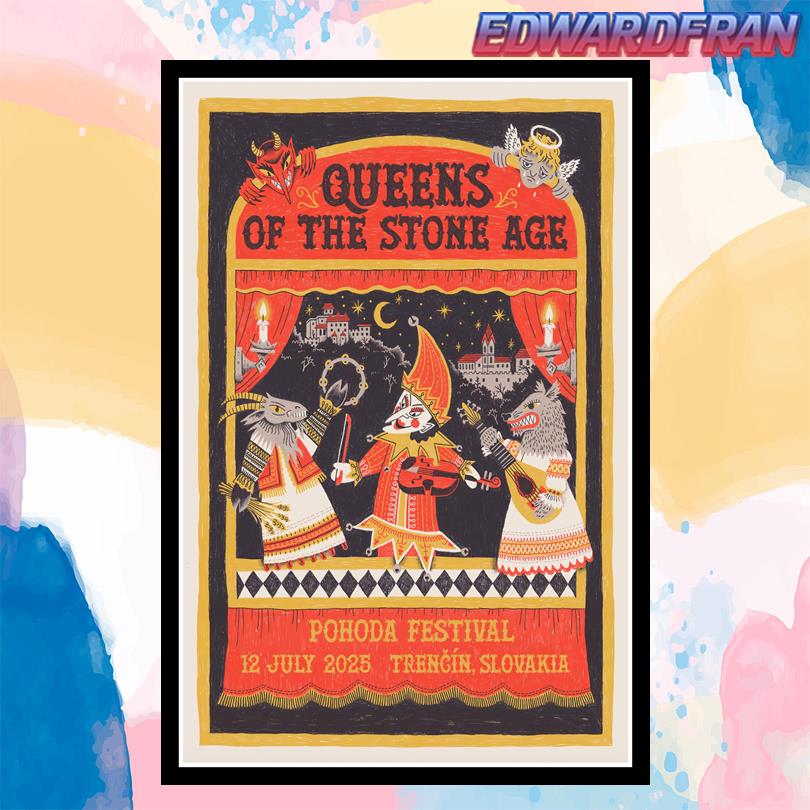 Queens Of The Stone Age 2025 Poster – Trencin Slovakia Pohoda Festival