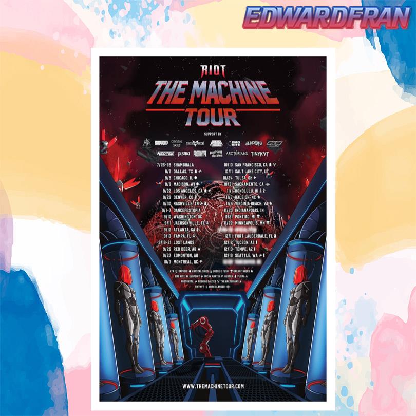 Riot The Machine Tour 2025 Poster