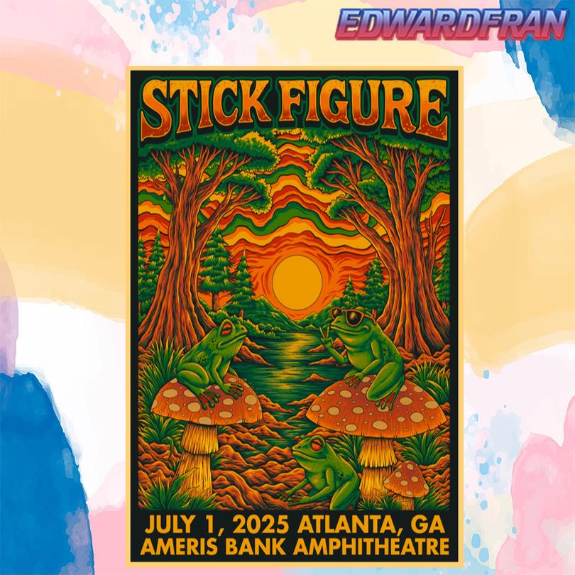 Stick Figure Ameris Bank Amphitheatre Alpharetta GA 7 1 2025 Poster