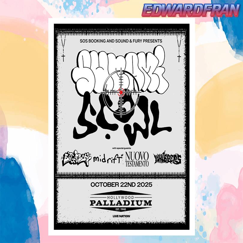 Sunami x Scowl Poster – Live in LA Hollywood Palladium Oct 22 2025