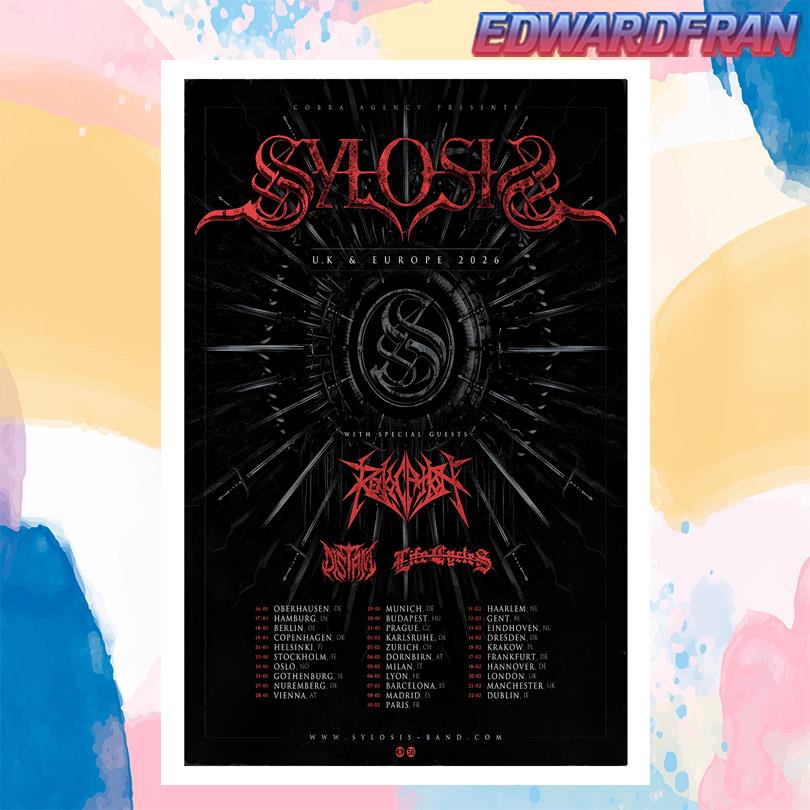 Sylosis EU UK Tour 2026 Poster – Headline Concert Series Poster
