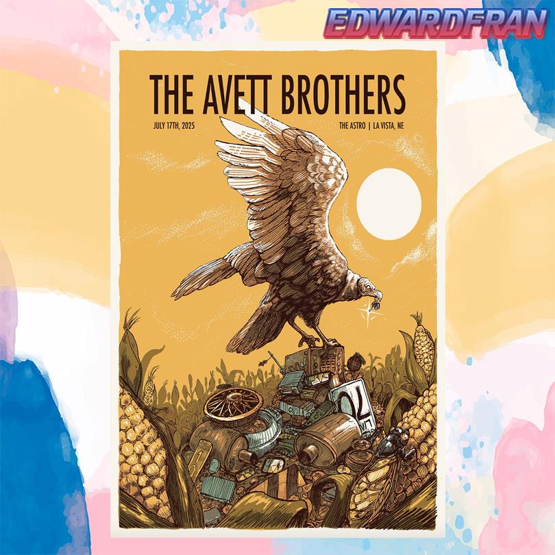 The Avett Brothers Live Tour July 17 2025 Astro Amphitheater La Vista Poster