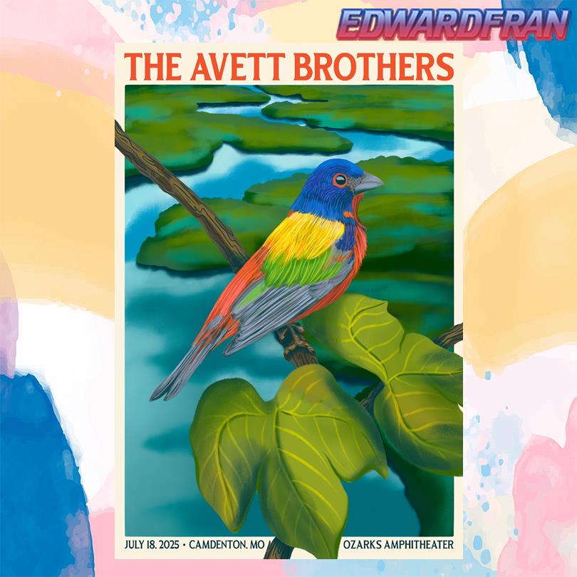 The Avett Brothers Ozarks Amphitheater Poster