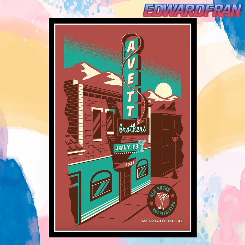 The Avett Brothers Tour Poster – July 13 2025 Morrison Colorado