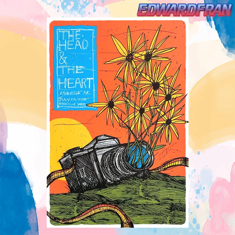 The Head And The Heart Concert Event Asheville NC July 2025 Poster