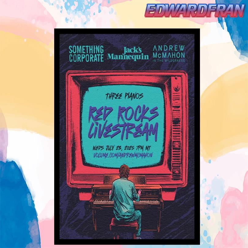Three Pianios Red Rocks Livestream July 23 2025 Poster