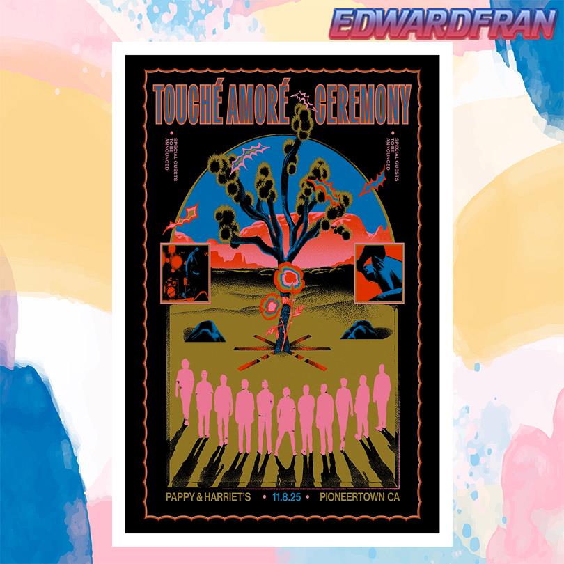 Touche Amore Live Tour Pappy and Harriet\'s Pioneertown CA November 8 2025 Poster