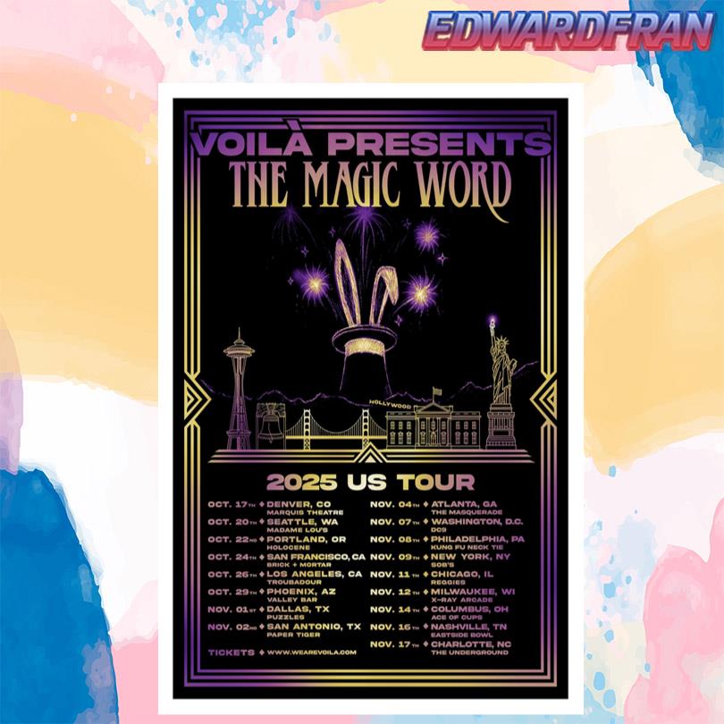 VOILA The Magic Word 2025 US Tour Poster