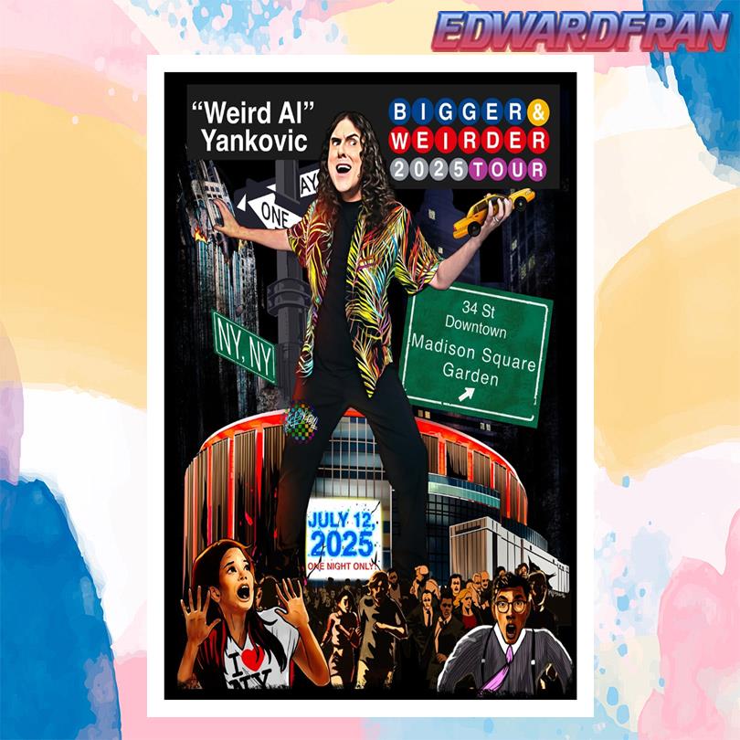 Weird Al Yankovic Poster – Live at Madison Square Garden NY 2025