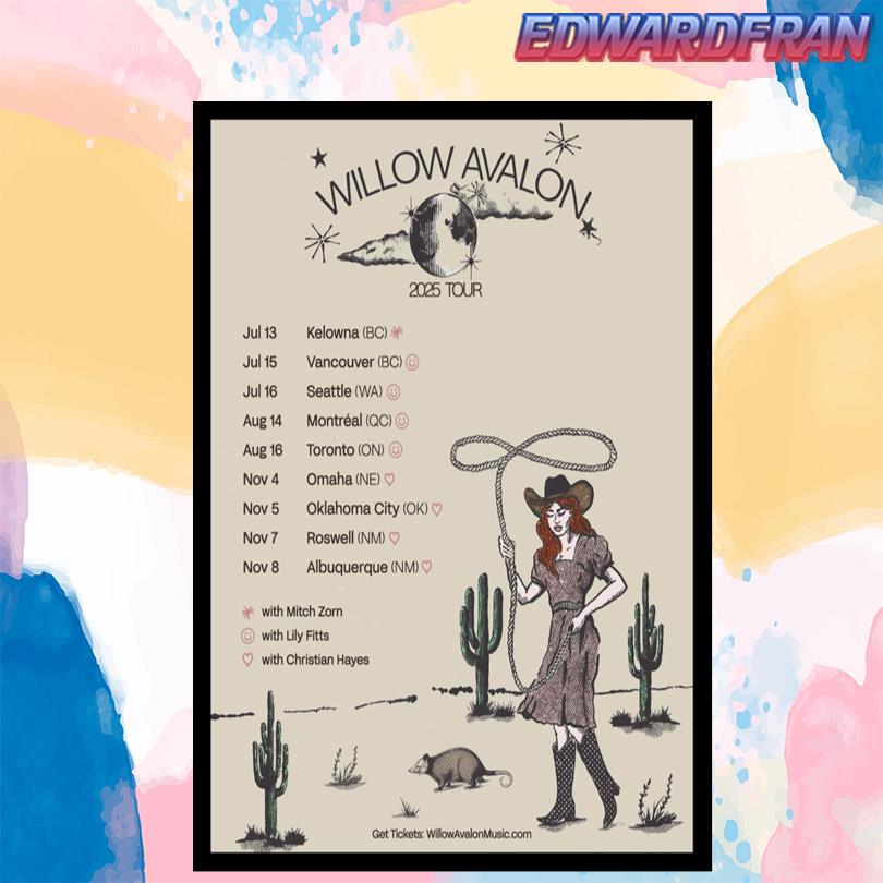Willow Avalon Fall Tour 2025 Poster