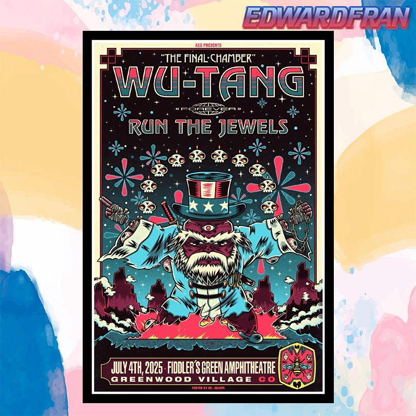Wu Tang Clan Poster – Live in Greenwood Village July 4 2025
