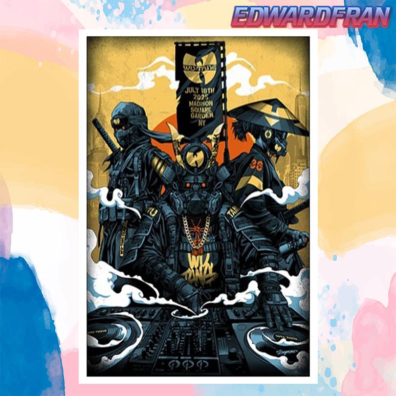 Wu Tang Clan Poster – Madison Square Garden New York 2025 Tour Show