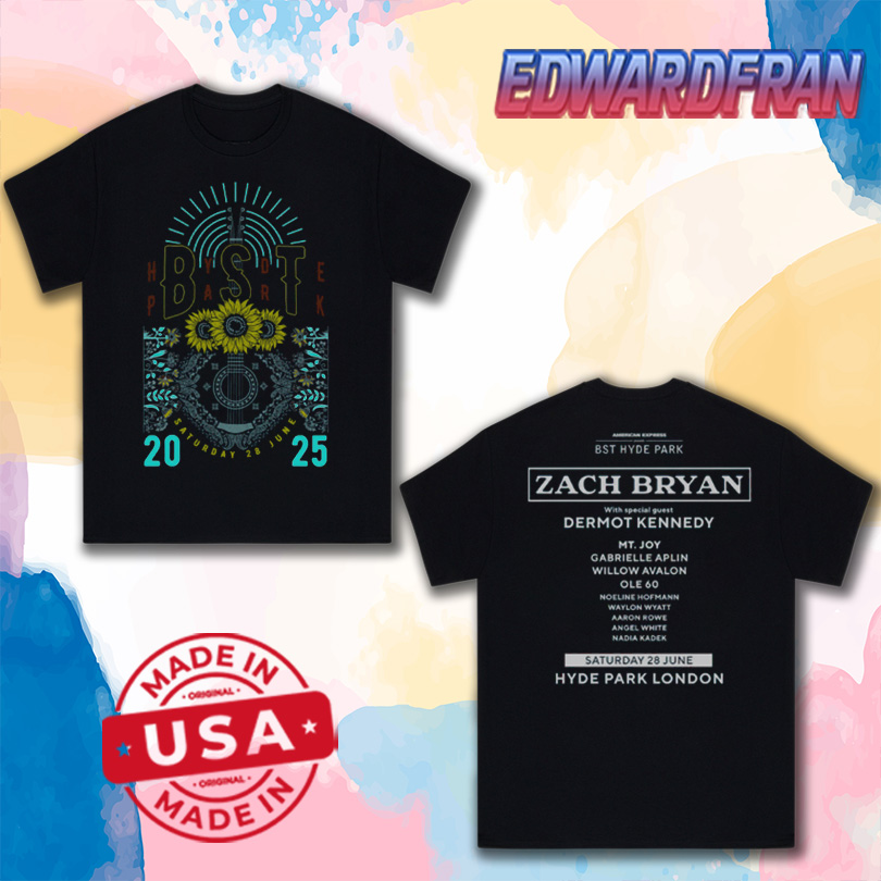 Zach Bryan BST Hyde Park 2025 New Shirt